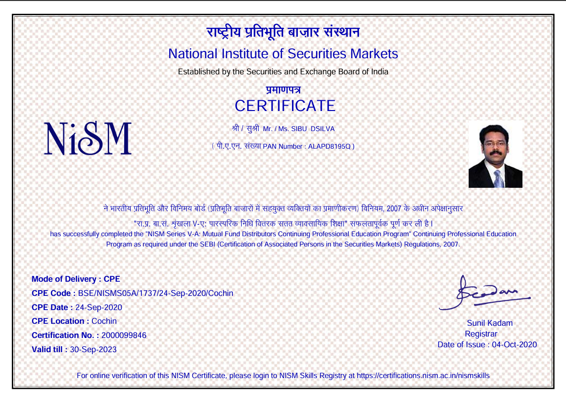 NISM Certificate 3